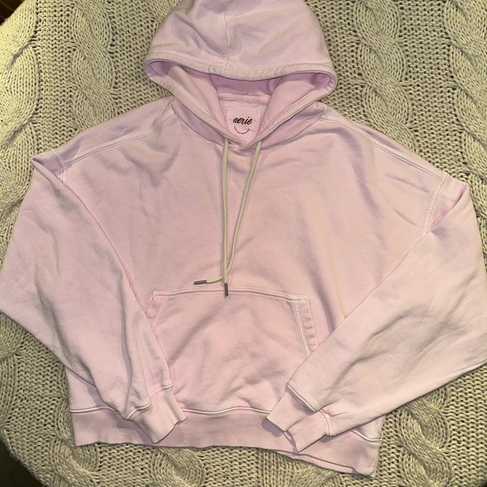 Aerie light‎ pink Hoodie Sweater oversized